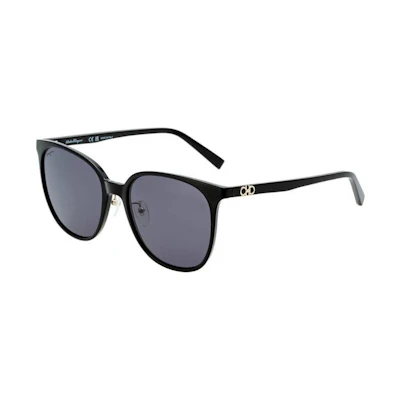 Ferragamo Unisex Round Black Sunglasses UV Protection Stylish Classic Design. SF1096SLBK00158