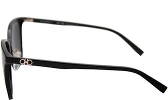 Shop Ferragamo Unisex Round Black Sunglasses UV Protection Stylish Classic Design. SF1096SLBK00158