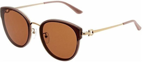 FERRAGAMO Unisex Round Metal Sunglasses Brown UV Protection Fashion. SF255SK25262 FERRAGAMO Unisex Round Metal Sunglasses Brown UV Protection Fashion. SF255SK25262