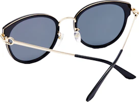 Purchase FERRAGAMO Unisex UV Protection Metal Irregular Sunglasses Black/Brown SF255SK