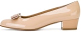 Buy FERRAGAMO Vara Patent Low-Heel Pump 'Apricot Bow' 017468-530039