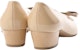 FERRAGAMO Vara Patent Low-Heel Pump 'Apricot Bow' 017468-530039