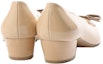 Shop FERRAGAMO Vara Patent Low-Heel Pump 'Apricot Bow' 017468-530039