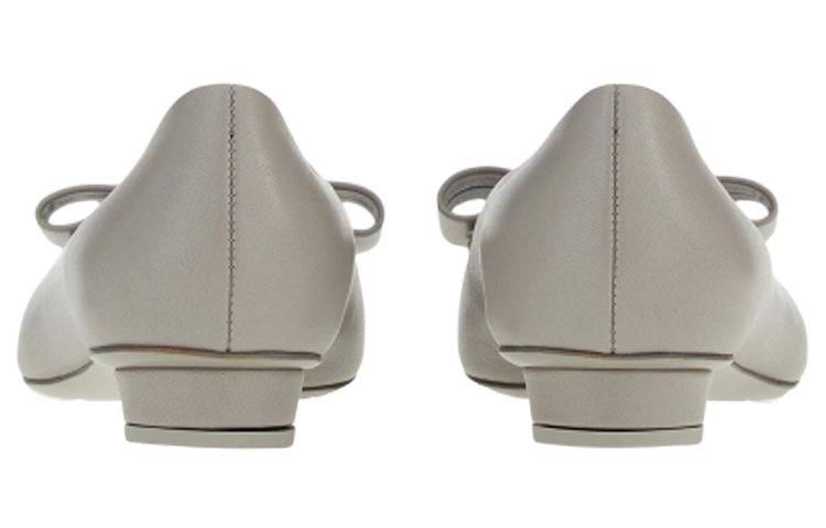 FERRAGAMO Viva 'Grey Nappa Leather Flats' 圖 3