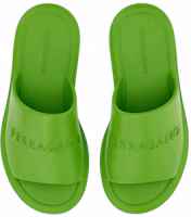Lookbook FERRAGAMO Brede Band Open-Teen Slide ''Groen'' 021678-763220