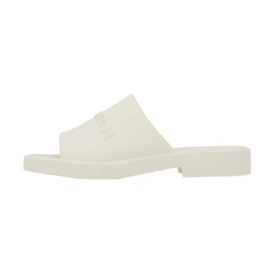 FERRAGAMO Wide Strap Open-Toe Slide 'White'