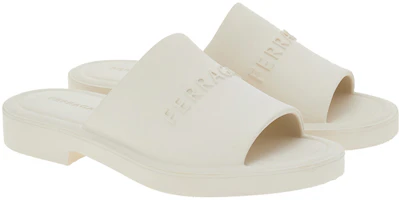 Order FERRAGAMO Wide Strap Open-Toe Slide 'White' 021678-763218
