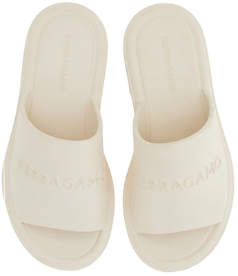 菲拉格慕白色宽带露趾拖鞋 021678-763218 Lookbook 菲拉格慕白色宽带露趾拖鞋 021678-763218
