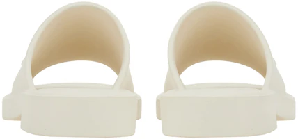 Shop FERRAGAMO Wide Strap Open-Toe Slide 'White' 021678-763218
