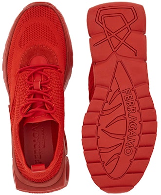 FERRAGAMO菲拉格慕 織布 磨砂皮革 運動休閒鞋 男款 紅色 Purchase FERRAGAMO菲拉格慕 織布 磨砂皮革 運動休閒鞋 男款 紅色