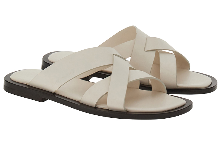 Order FERRAGAMO Sandales Tressées à Brides Croisées ''Blanc'' 021718-763265