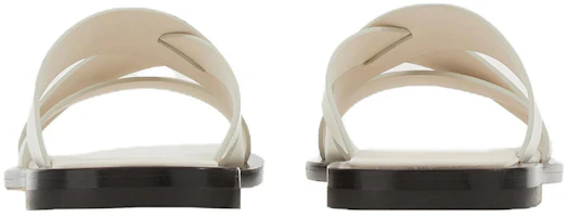 Shop FERRAGAMO Sandalo Intrecciato con Lacci Incrociati ''Bianco'' 021718-763265