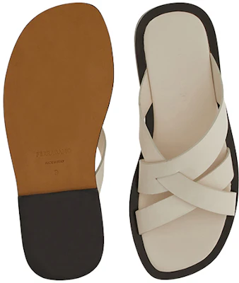 FERRAGAMO Sandales Tressées à Brides Croisées ''Blanc'' 021718-763265 Purchase FERRAGAMO Sandales Tressées à Brides Croisées ''Blanc'' 021718-763265