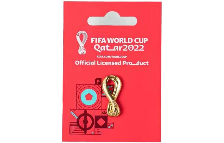 FIFA World Cup Qatar 2022 World Cup Emblem Badge Creative Gold Accessory 3cm. F22-PN-0002