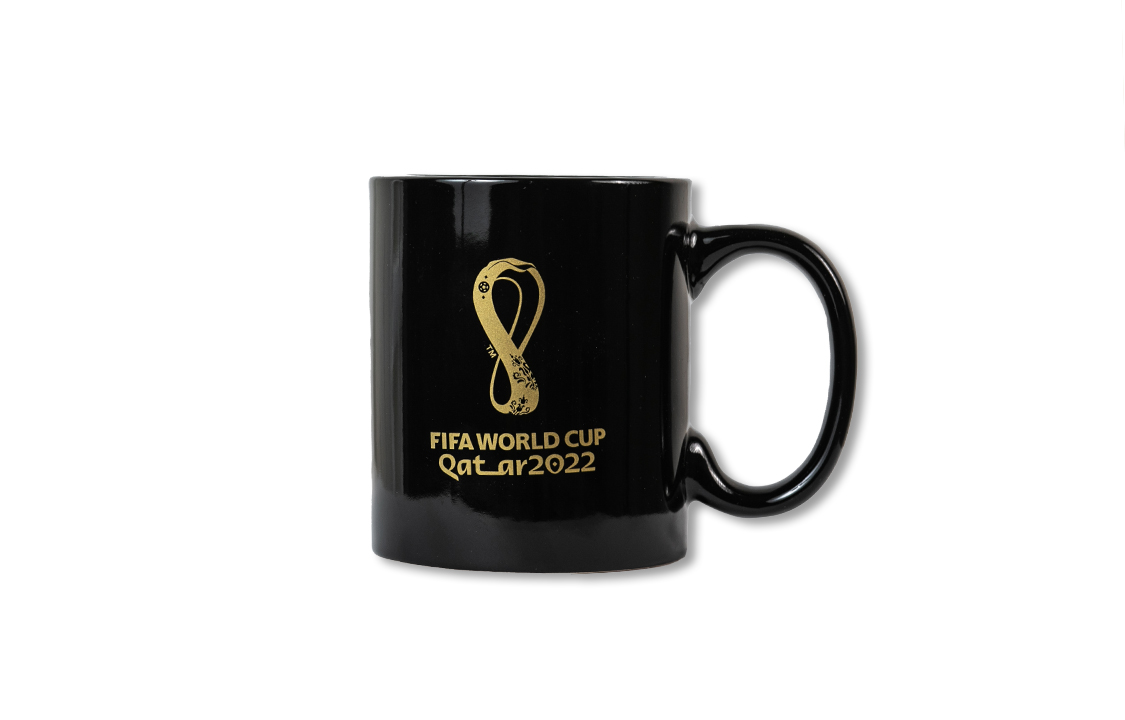 Buy FIFA World Cup Qatar 2022 World Cup Mascot Emblem Black Mug 9.6cm Limited Edition Merchandise F22-MG-0001