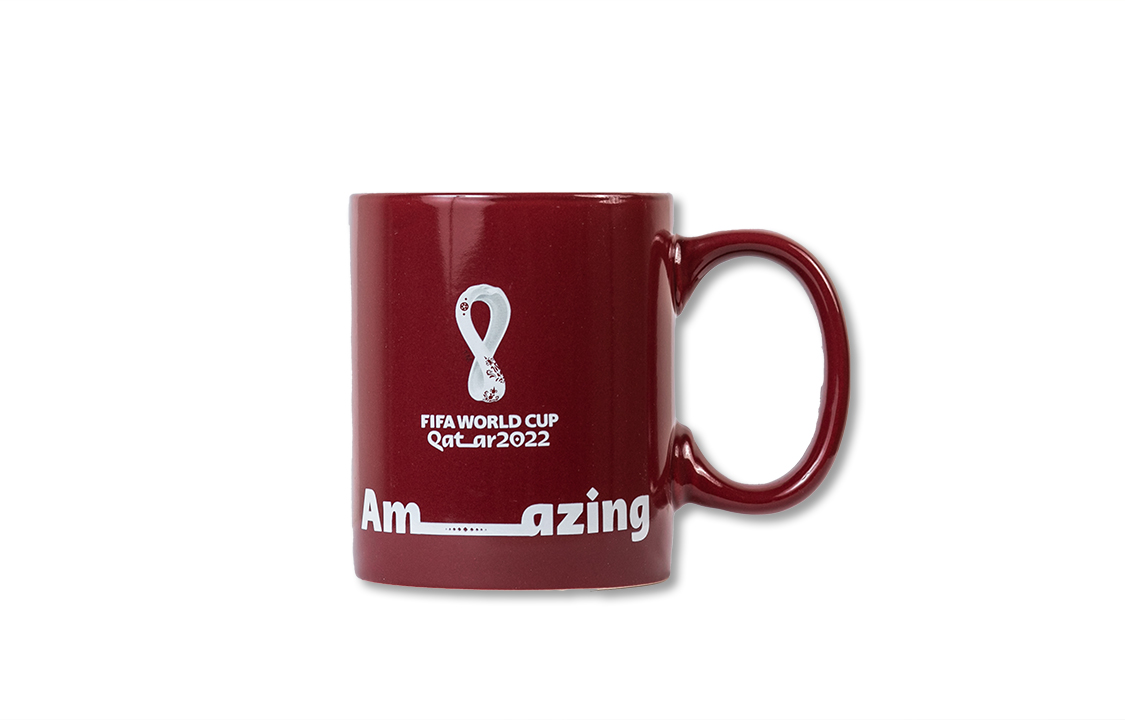FIFA World Cup Qatar 2022 World Cup Mascot Logo Red Mug 9cm Football Collectible F22-MG-0003
