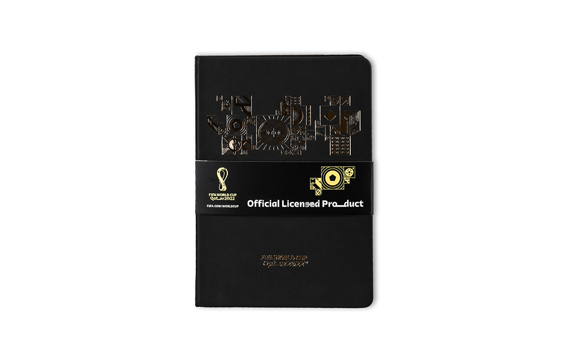 FIFA World Cup Qatar 2022 World Cup Official Notebook Black Gold Edition Memorabilia F22-NB-0003