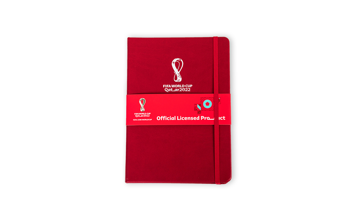 FIFA World Cup Qatar 2022 World Cup Official Notebook Burgundy Football Memorabilia F22-NB-0001
