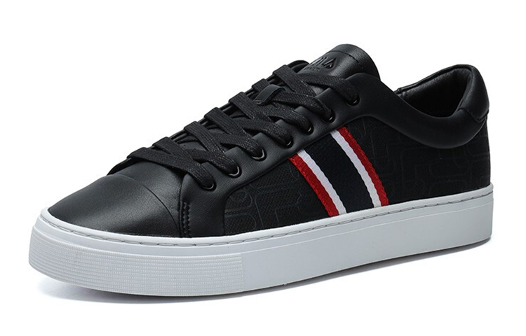 FILA 1911 Stripe Low Top Shoes Black/Red 圖 2