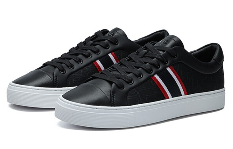 FILA 1911 Stripe Low Top Shoes Black/Red 圖 3