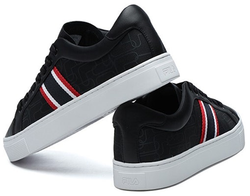 FILA 1911 Stripe Low Top Shoes Black/Red F12M124345FBK Purchase FILA 1911 Stripe Low Top Shoes Black/Red F12M124345FBK