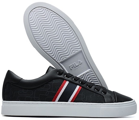 FILA 1911 Stripe Low Top Shoes Black/Red F12M124345FBK Details for FILA 1911 Stripe Low Top Shoes Black/Red F12M124345FBK