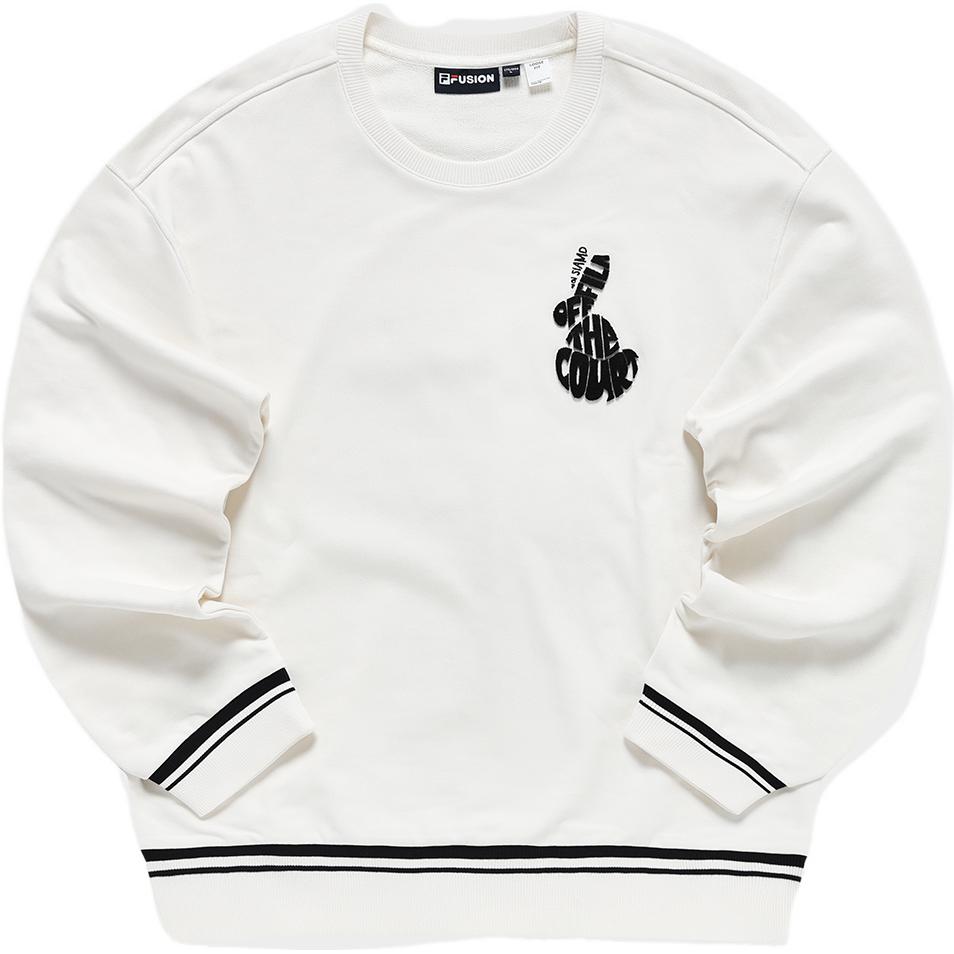 FILA 3D Embroidered Logo Rabbit Sweatshirt White - Casual College Style T11M313208F-IV