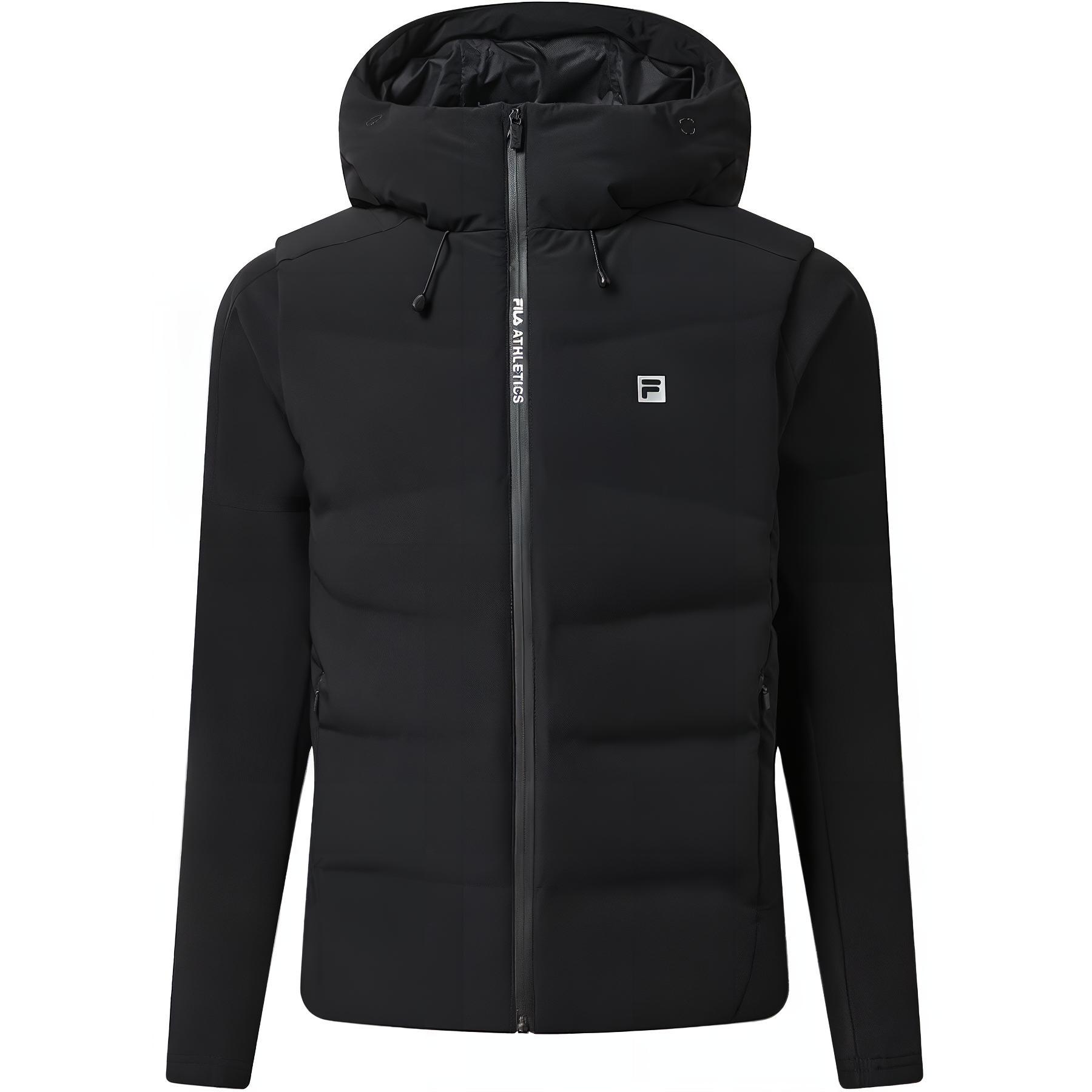 FILA  2-in-1 Zipper Design Logo Print Down Jacket - Deep Black. A51M241905F-BK 圖 3