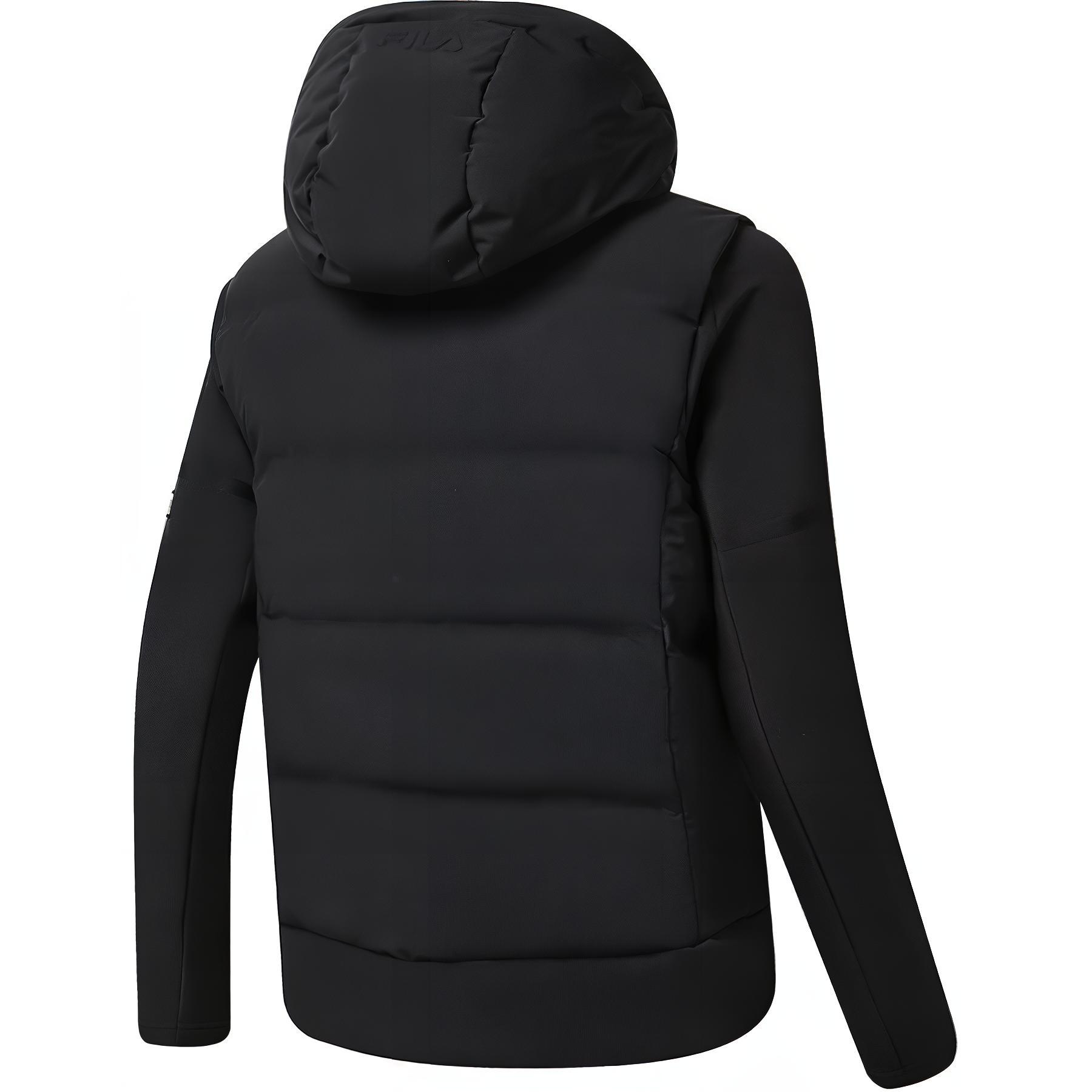 FILA  2-in-1 Zipper Design Logo Print Down Jacket - Deep Black. A51M241905F-BK 圖 5