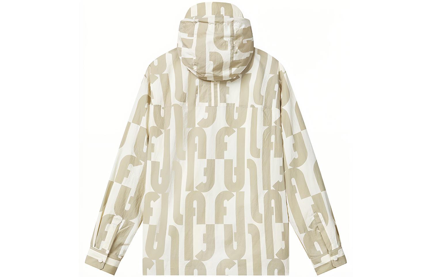 Lookbook FILA ベージュ レタープリント ウーブンジャケット F11M319707F-IV