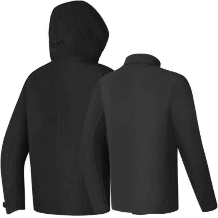 FILA  Black 3-in-1 Outdoor Jacket Waterproof Windproof Breathable Hoodie A11M417708F-BK 圖 5