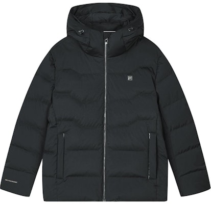 FILA ブラック ベーシック フード ダウンジャケット - カジュアルで暖かい定番。 F11M347902F-BK Buy FILA ブラック ベーシック フード ダウンジャケット - カジュアルで暖かい定番。 F11M347902F-BK