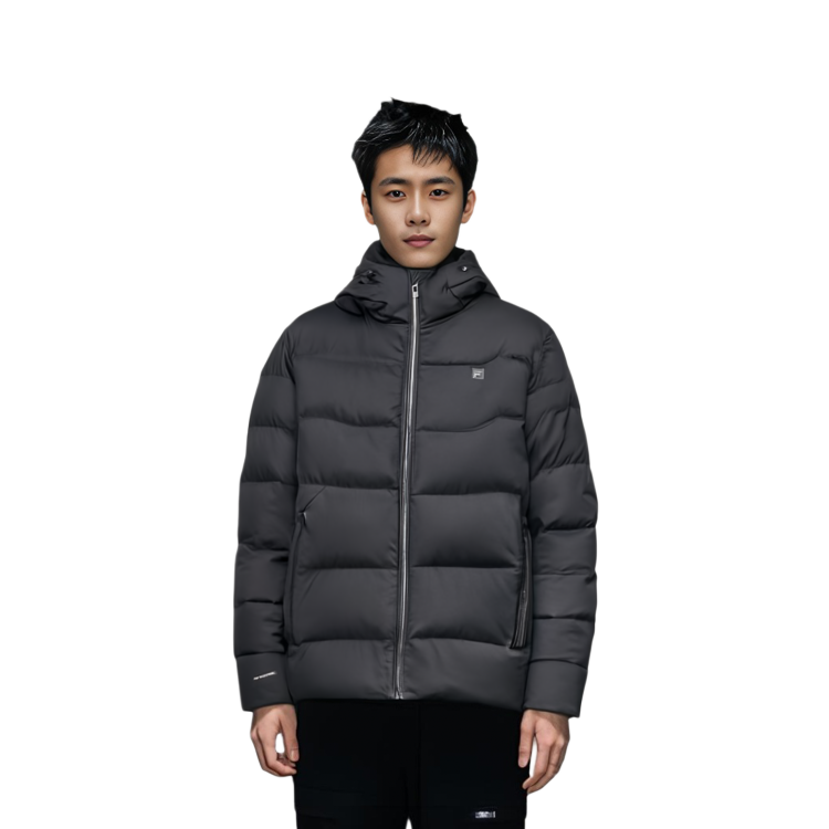 Purchase FILA ブラック ベーシック フード ダウンジャケット - カジュアルで暖かい定番。 F11M347902F-BK