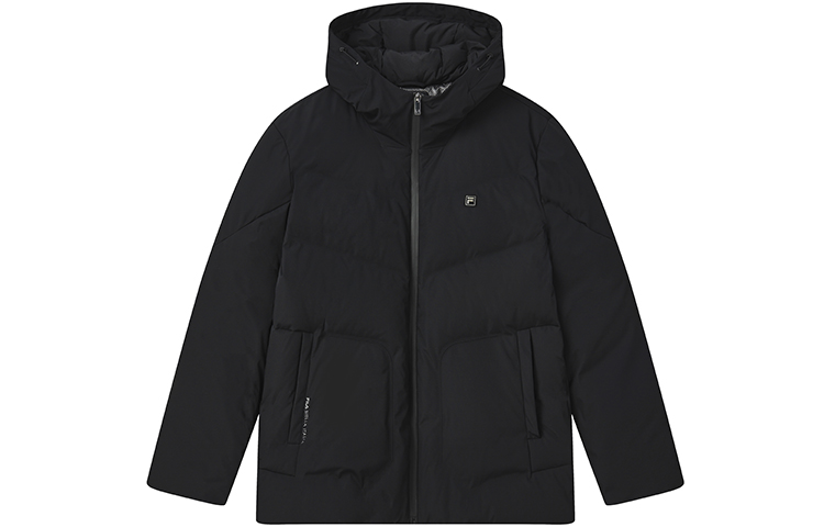 FILA  Black Casual Windproof Down Jacket Long-Sleeve Warm Outerwear. F11M247909F-BK 圖 2