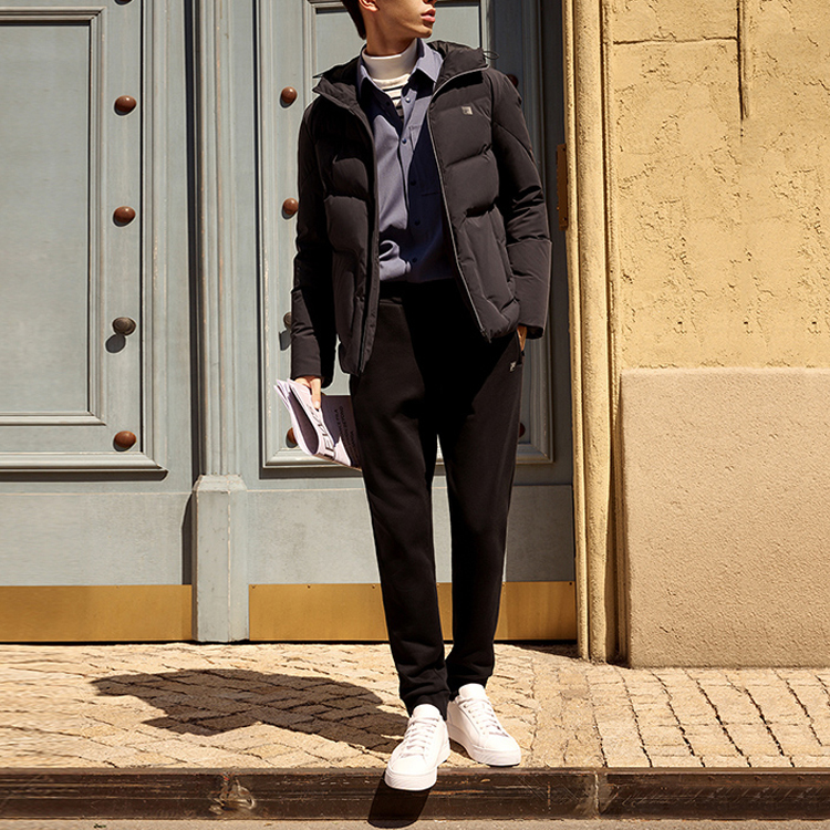 FILA  Black Casual Windproof Down Jacket Long-Sleeve Warm Outerwear. F11M247909F-BK 圖 4