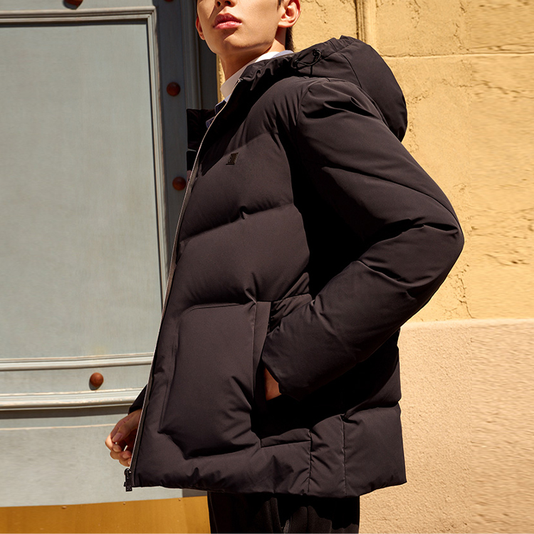 FILA  Black Casual Windproof Down Jacket Long-Sleeve Warm Outerwear. F11M247909F-BK 圖 6