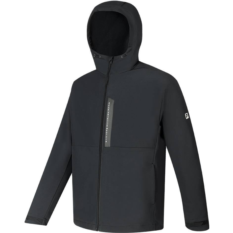 FILA  Black Hooded Down Jacket Winter Coat A11M341914F-BK