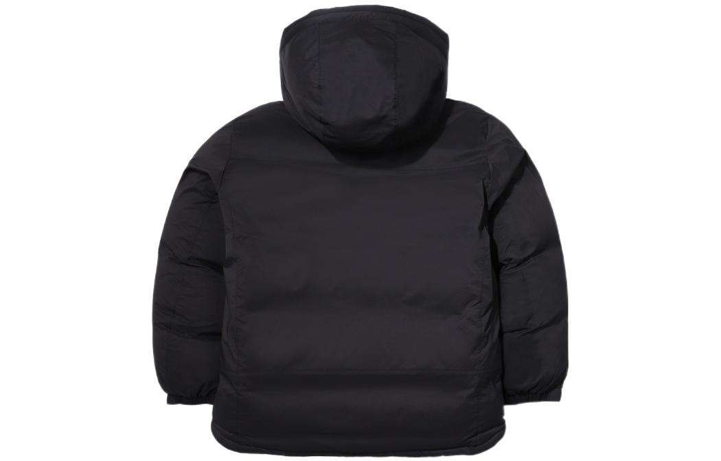 FILA  Black Hooded Down Jacket with Solid Color Logo Embroidery. FS2DJE4122X-BLK 圖 3