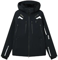 Order FILA 黑色連帽滑雪外套拉鍊拼接設計 A11M146911F-BK