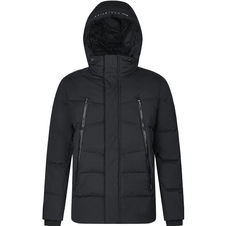FILA  Black Hooded Windproof Down Jacket for Fitness and Sports. A11M341915F-BK 圖 3
