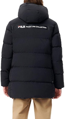 FILA Black Hooded Zip-Up Down Jacket Winter Warmth F51M249904ABK Shop FILA Black Hooded Zip-Up Down Jacket Winter Warmth F51M249904ABK