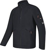 斐乐 黑色字母印花高领运动织物夹克. A11M417709F-BK Shop 斐乐 黑色字母印花高领运动织物夹克. A11M417709F-BK