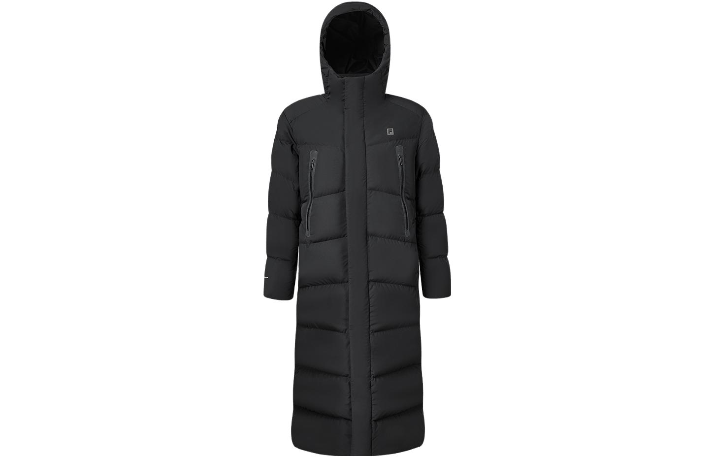 Buy FILA 黑色長版健身羽絨連帽外套 A11M341906F-BK