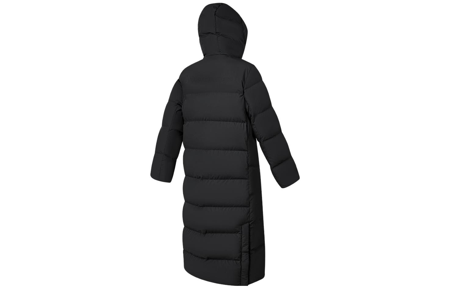 Lookbook FILA 黑色長版健身羽絨連帽外套 A11M341906F-BK