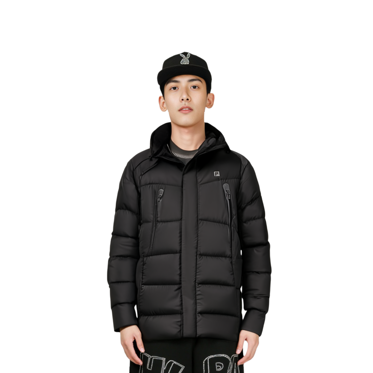 Purchase FILA 黑色長版健身羽絨連帽外套 A11M341906F-BK