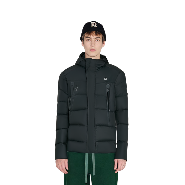 Details for FILA 黑色長版健身羽絨連帽外套 A11M341906F-BK