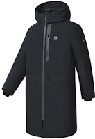 FILA Black Long Hooded Down Jacket - Casual Warm Winter Coat. A11M241914F-BK FILA Black Long Hooded Down Jacket - Casual Warm Winter Coat. A11M241914F-BK