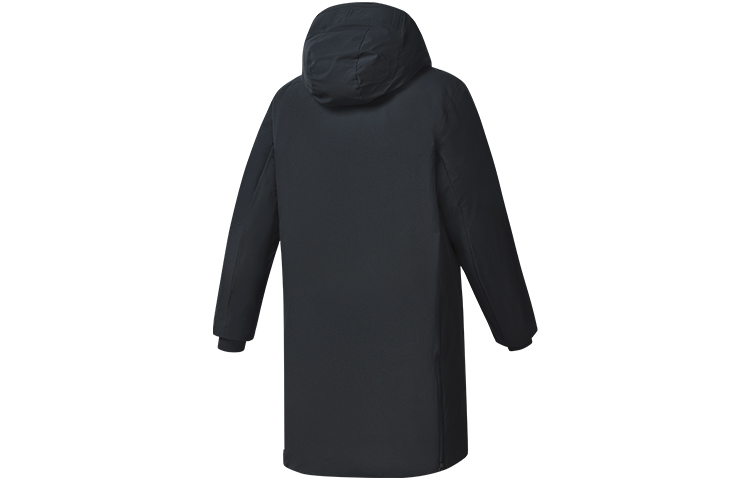 Lookbook FILA  Black Long Hooded Down Jacket - Casual Warm Winter Coat. A11M241914F-BK