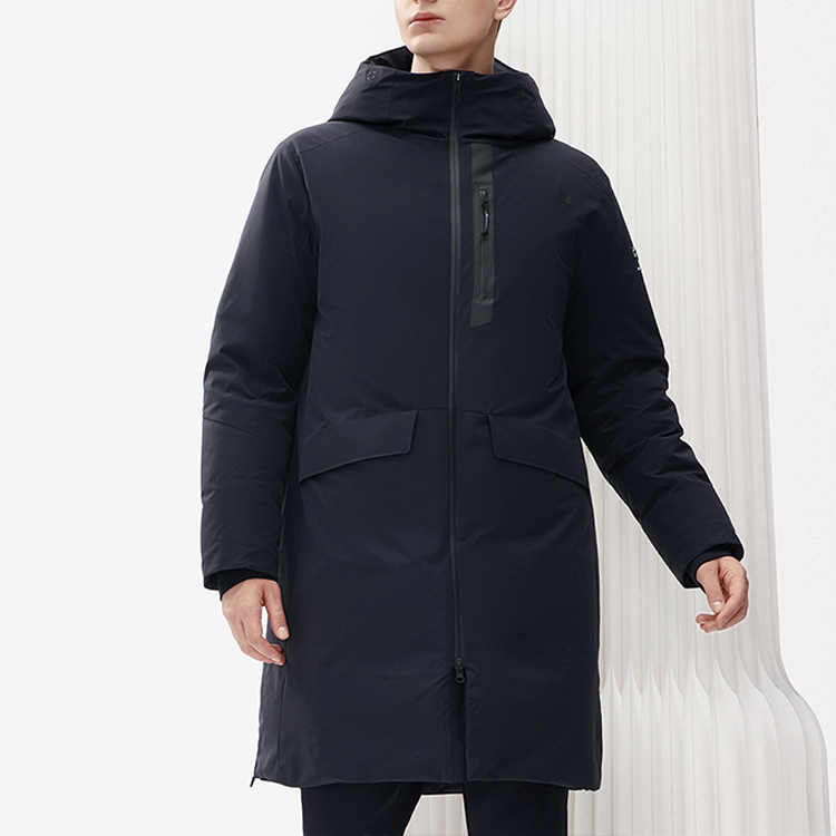 Purchase FILA  Black Long Hooded Down Jacket - Casual Warm Winter Coat. A11M241914F-BK