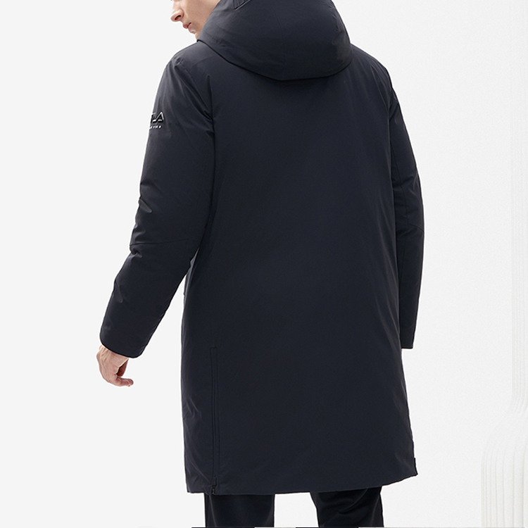 Details for FILA  Black Long Hooded Down Jacket - Casual Warm Winter Coat. A11M241914F-BK